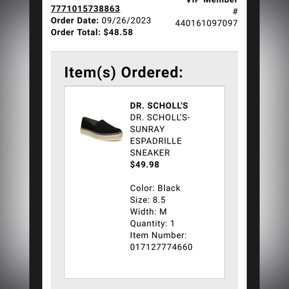 DR. SCHOLL'S-SUNRAY ESPADRILLE SNEAKER 8.5W - Picture 4 of 5